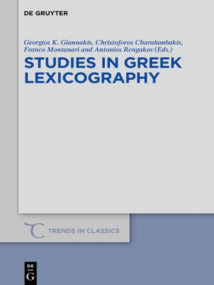 cover image of Studies in Greek Lexicography